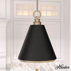Hunter 19444  Klein 1 Light Metal Pendant 12 Inch Image 3