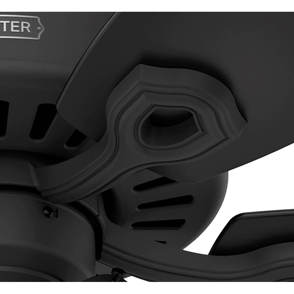 Hunter 52387 Matte Black 52 Inch Builder Matte Black Ceiling Fan With Led Light Kit And Pull Chain Image 6