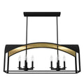 Hunter 19731 Natural Iron Hunter Dukestown Natural Iron And Gold Leaf 8 Light Chandelier Ceiling Light Fixture Image 1