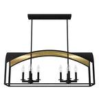 Hunter 19731 Natural Iron Hunter Dukestown Natural Iron And Gold Leaf 8 Light Chandelier Ceiling Light Fixture Image 1
