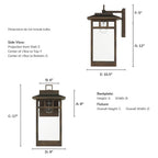 Hunter 46073 Matte Bronze Hunter Yancy House Matte Bronze With Clear Glass 1 Light Image 5