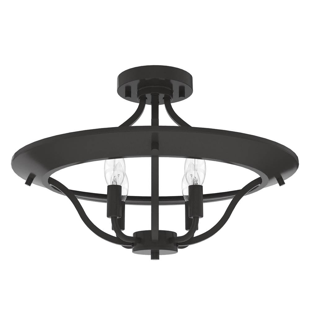 Hunter 19422  Perch Point 4 Light Semi-flush Mount Image 1