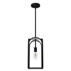 Hunter 19738 Natural Iron Hunter Dukestown Natural Iron And Silver Leaf 1 Light Pendant Ceiling Light Fixture Image 1