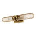 Hunter 13239 Luxe Gold Beverly Glen Luxe Gold With Amber Glass 2 Light Bathroom Vanity Wall Light Fixture Image 1