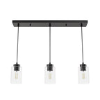 Hunter 13070 Noble Bronze Hartland Noble Bronze With Seeded Glass 3 Light Cluster Ceiling Light Fixture Image 1