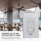 Hunter 99816 Fresh White Multi-fan Wall Control Image 5
