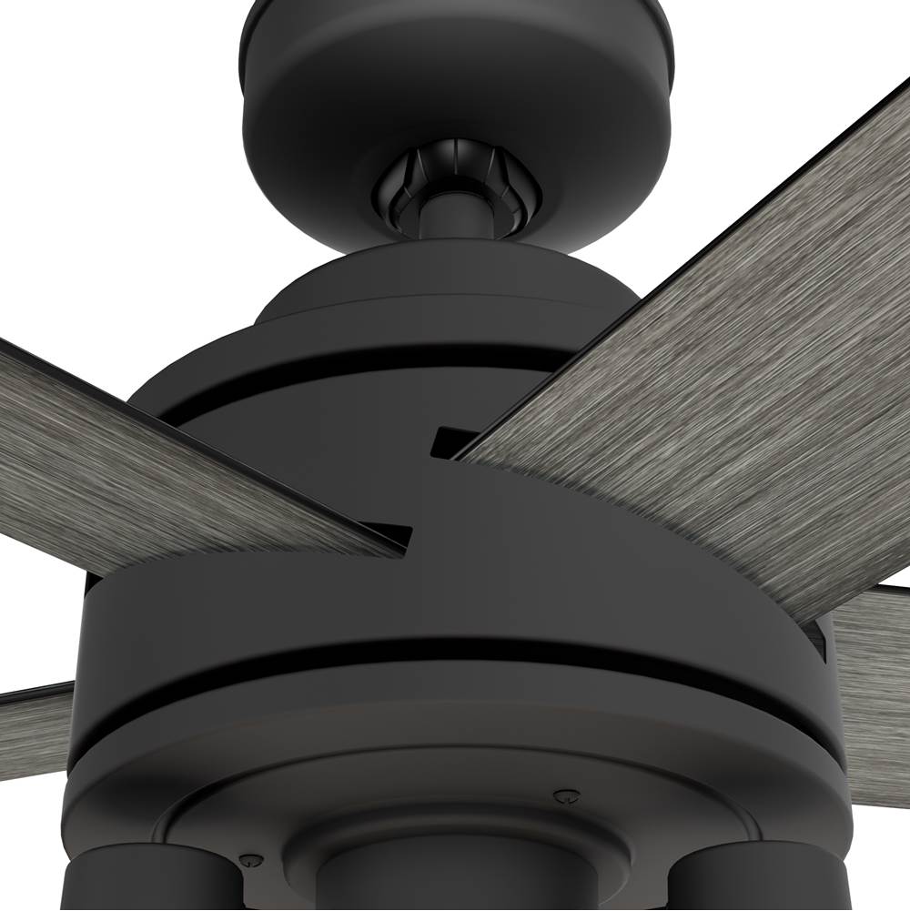 Hunter 52650 Matte Black Hunter 52 Inch Lochemeade Matte Black Ceiling Fan With Led Light Kit And Handheld Remote Image 7