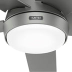 Hunter Skyflow Hunter 52 Inch Skyflow Matte Silver Weathermax Indoor / Outdoor Ceiling Fan With Led Light Kit And Wall Control
