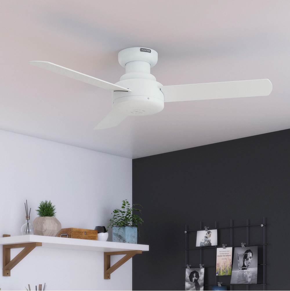 Hunter 52402 Matte White 44in Presto Lp - Matte Fresh White Image 3