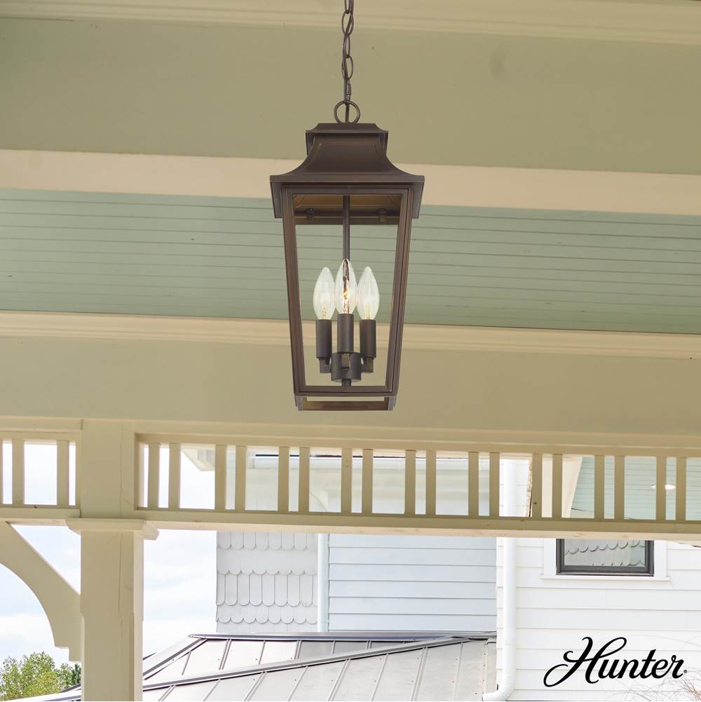 Hunter 46085 Matte Bronze Hunter Spring Cove Matte Bronze With Clear Glass 3 Light Image 7