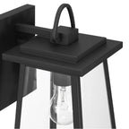 Hunter 46054 Matte Black Ivory Dusk Outdoor 1 Light Medium Wall Light Black Image 3