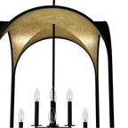 Hunter 19735 Natural Iron Hunter Dukestown Natural Iron And Gold Leaf 8 Light Pendant Ceiling Light Fixture Image 2