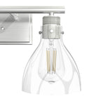 Hunter Van Nuys Van Nuys Brushed Nickel With Clear Glass 3 Light Vanity Wall Light Fixture