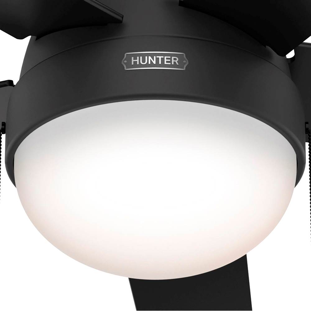 Hunter Anslee 52 Inch Anslee Matte Black Ceiling Fan With Led Light Kit And Pull Chain