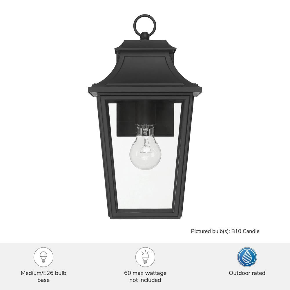 Hunter 46080 Matte Black Hunter Spring Cove Matte Black With Clear Glass 1 Light Image 6