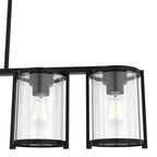 Hunter Astwood Matte Black With Clear Glass 5 Light Chandelier Ceiling Light Fixture