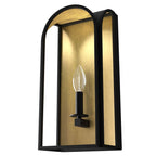 Hunter 19729 Natural Iron Hunter Dukestown Natural Iron And Gold Leaf 1 Light Sconce Wall Light Fixture Image 1