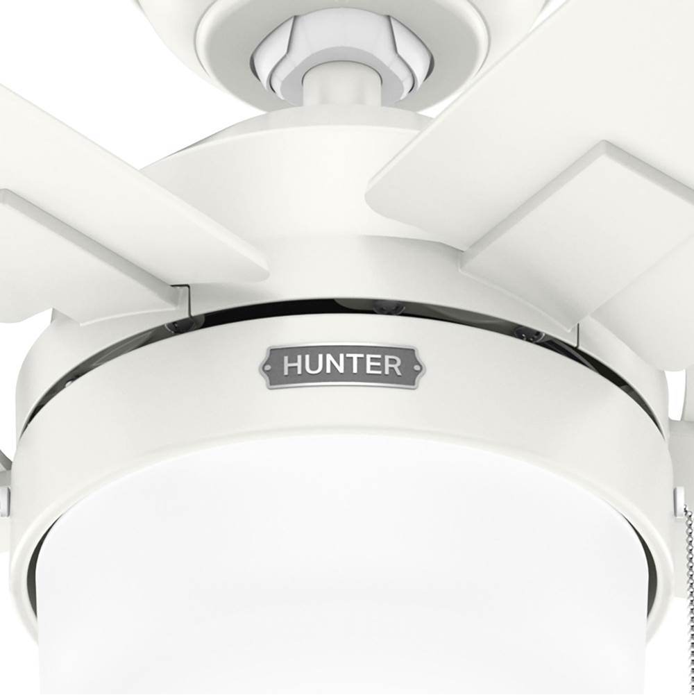 Hunter 52774 Fresh White 44 Inch Anisten Fresh White Ceiling Fan With Led Light Kit And Pull Chain Image 7