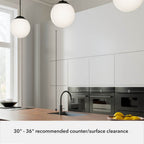 Hunter 19849 Matte Black Hepburn Matte Black With Cased White Glass 1 Light Pendant Ceiling Light Fixture Image 2