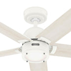 Hunter 52851 Fresh White 52 Inch Erling Energy Star Fresh White Ceiling Fan With Led Light Kit And Handheld Remote Image 4