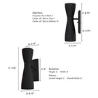 Hunter 19826 Flat Matte Black Hunter Zola Flat Matte Black 2 Light Sconce Wall Light Fixture Image 3