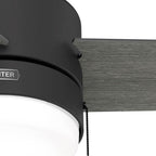Hunter 51949 Matte Black 52 Inch Brunner Matte Black Low Profile Ceiling Fan With Led Light Kit And Pull Chain Image 7