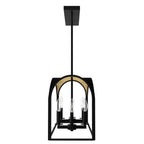 Hunter 19731 Natural Iron Hunter Dukestown Natural Iron And Gold Leaf 8 Light Chandelier Ceiling Light Fixture Image 2
