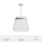 Hunter 48160 Alturas Gold Ada Lee 1 Light Large Pendant Gold Image 3