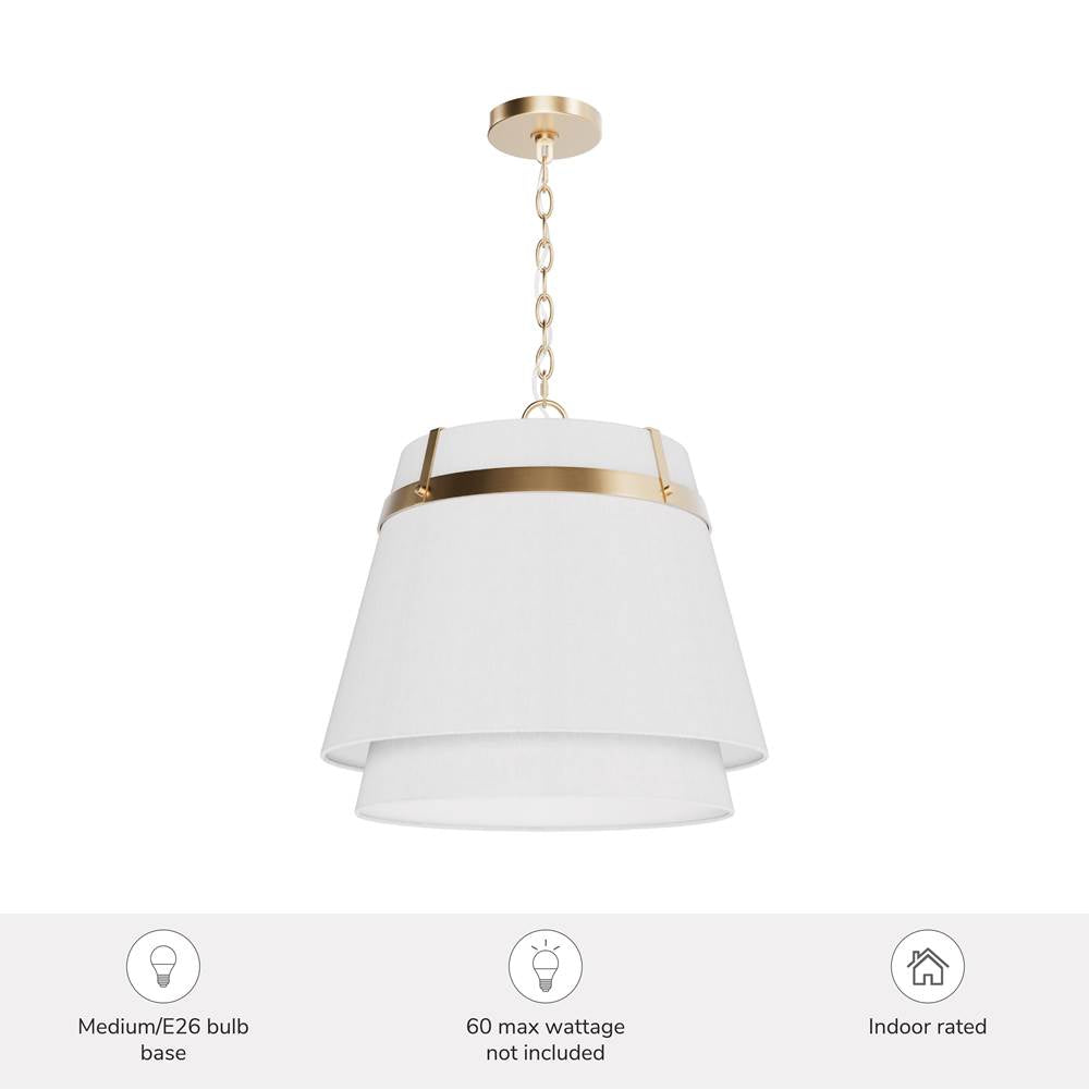 Hunter 48160 Alturas Gold Ada Lee 1 Light Large Pendant Gold Image 3