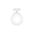 Hunter 19021 Matte White Hepburn 1 Light Flush Mount Image 1