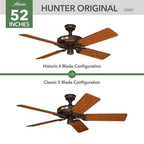 Hunter 23847 Chestnut Brown 52'' Original-chestnut Brown Image 1