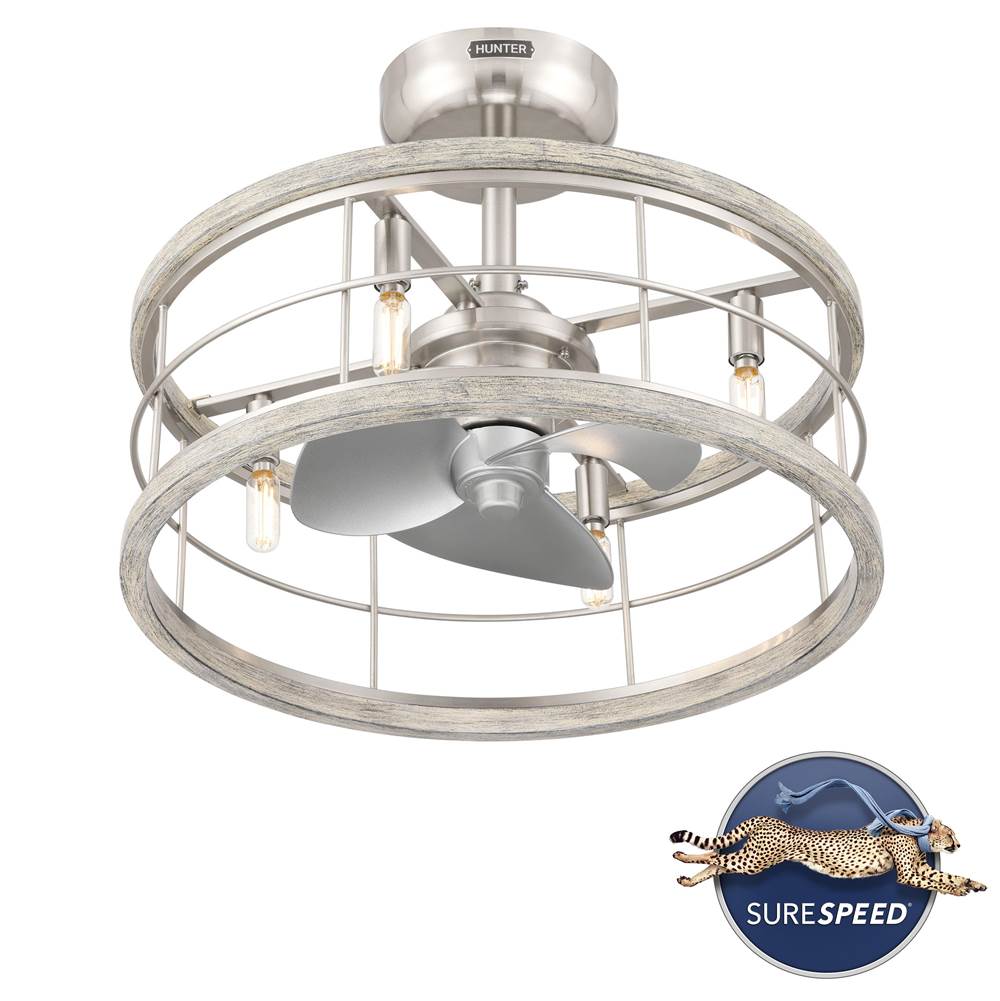 Hunter  22 In Bridgette Fandelier - Brushed Nickel