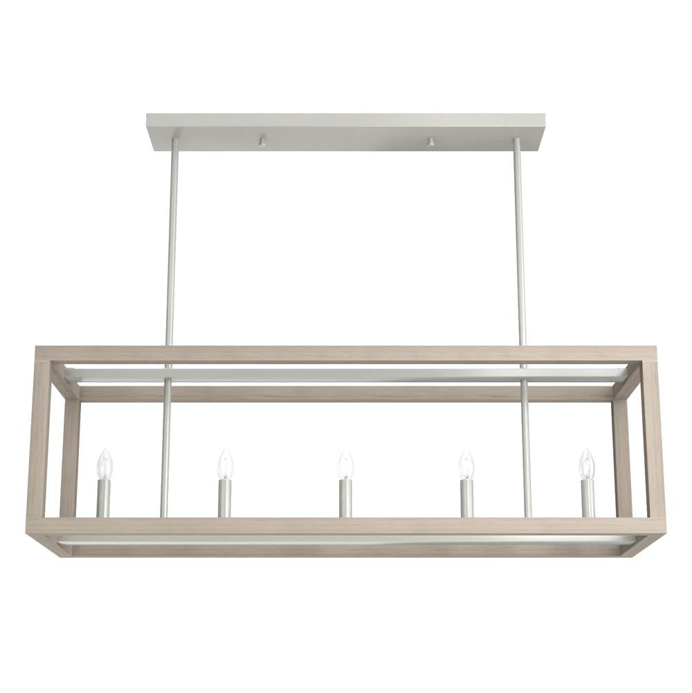 Hunter Squire Manor Squire Manor 40'' Brushed Nickel Bleached Wood