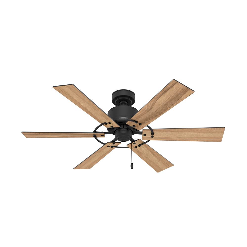Hunter 51817 Matte Black 52 Inch Gilrock Matte Black Ceiling Fan And Pull Chain Image 5