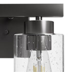 Hunter Hartland Noble Bronze With Seeded Glass 2 Light Vanity Wall Light Fixture