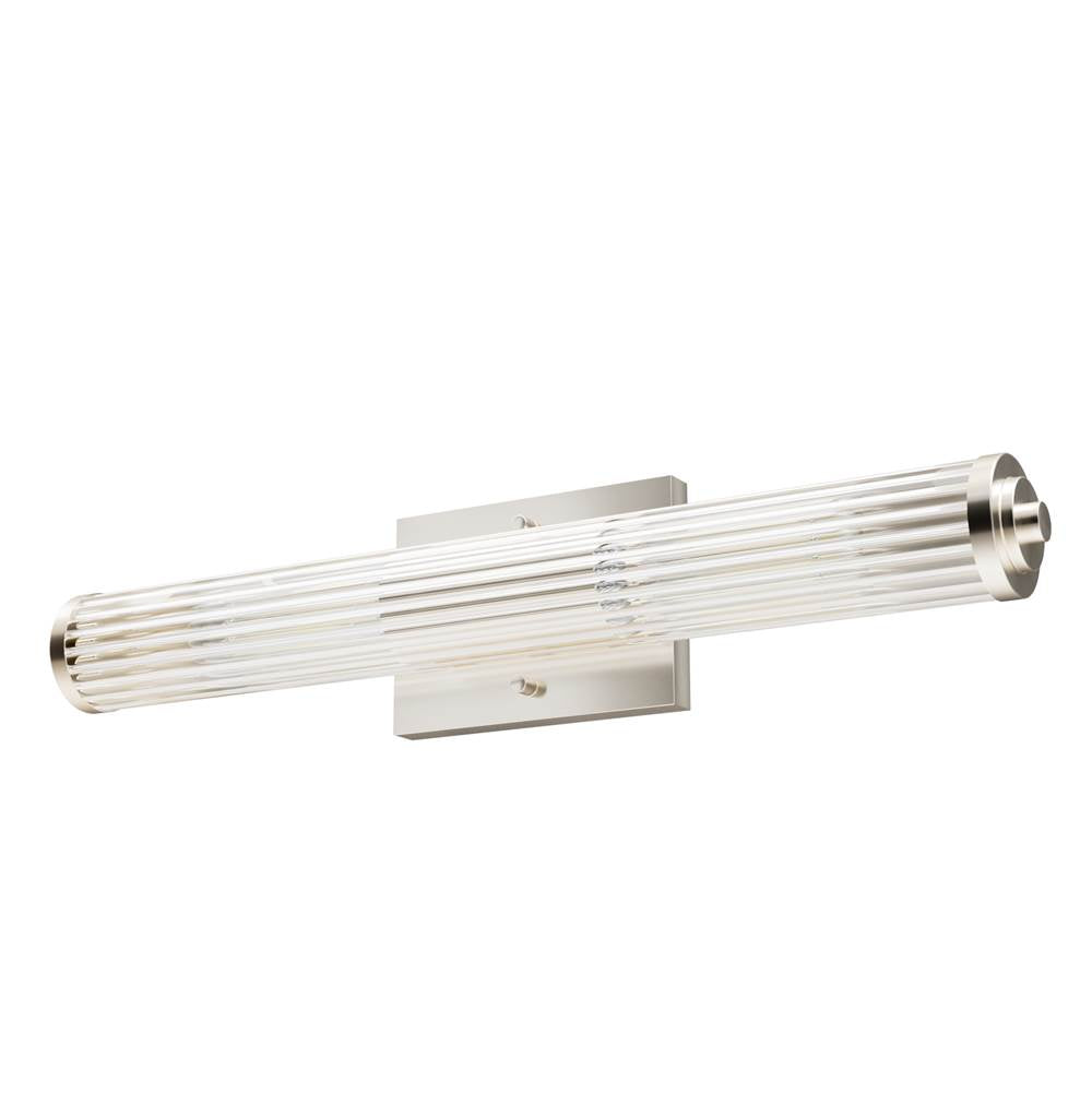 Hunter 19937 Brushed Nickel Holly Grove 2 Light Vanity 24 Inch Bn Image 1