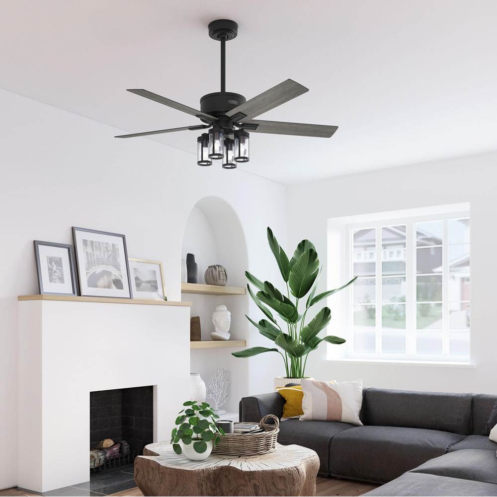 Hunter 52994 Matte Black 52 Inch Astwood Ii  Matte Black Ceiling Fan With Led Light Kit And Handheld Remote Image 5