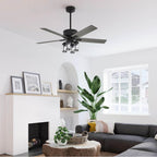Hunter 52994 Matte Black 52 Inch Astwood Ii  Matte Black Ceiling Fan With Led Light Kit And Handheld Remote Image 5