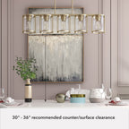 Hunter 48014 Alturas Gold Astwood Alturas Gold With Clear Glass 5 Light Chandelier Ceiling Light Fixture Image 2
