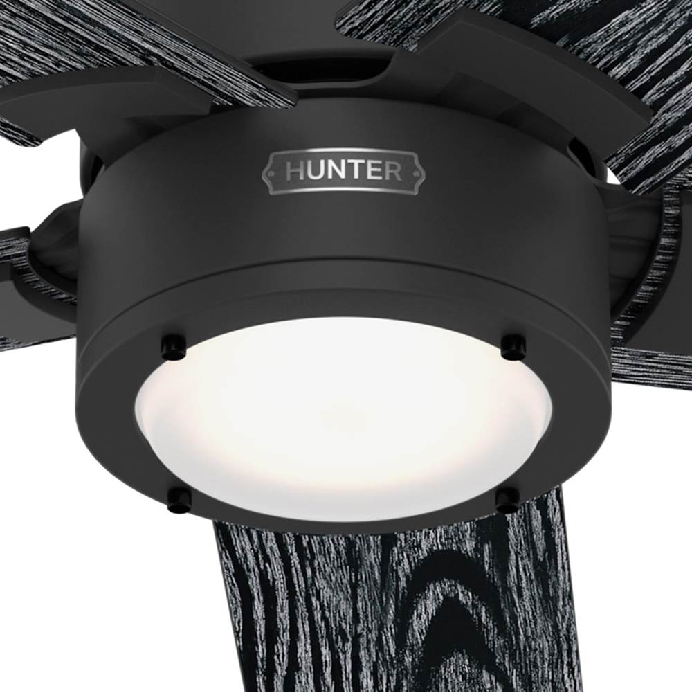 Hunter Erling 52 Inch Erling Energy Star Matte Black Ceiling Fan With Led Light Kit And Handheld Remote