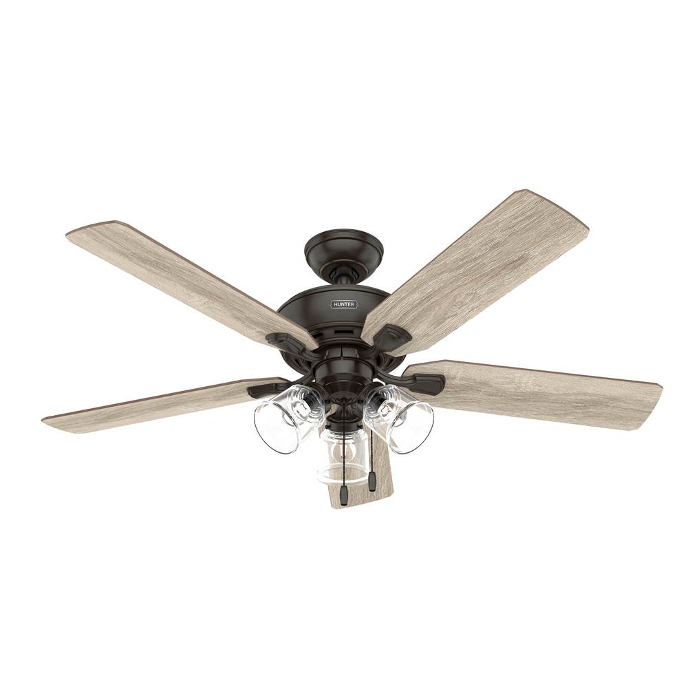 Hunter 52345 Noble Bronze 52 Inch Rosner Noble Bronze Ceiling Fan With Led Light Kit And Pull Chain Image 5