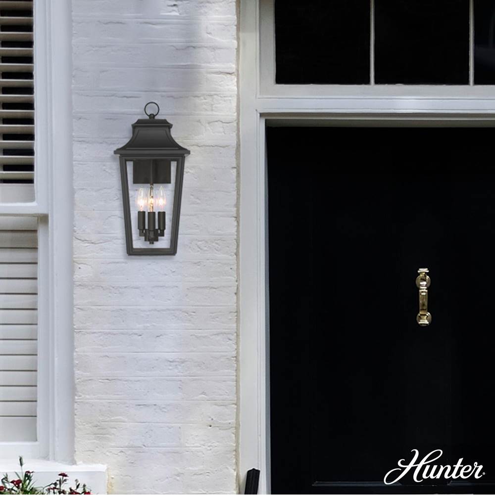 Hunter 46082 Matte Black Hunter Spring Cove Matte Black With Clear Glass 3 Light Image 8