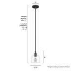Hunter 19657 Noble Bronze Dunshire Bell Clear Seeded Glass 1 Light 6 Inch Mini Pendant Image 2