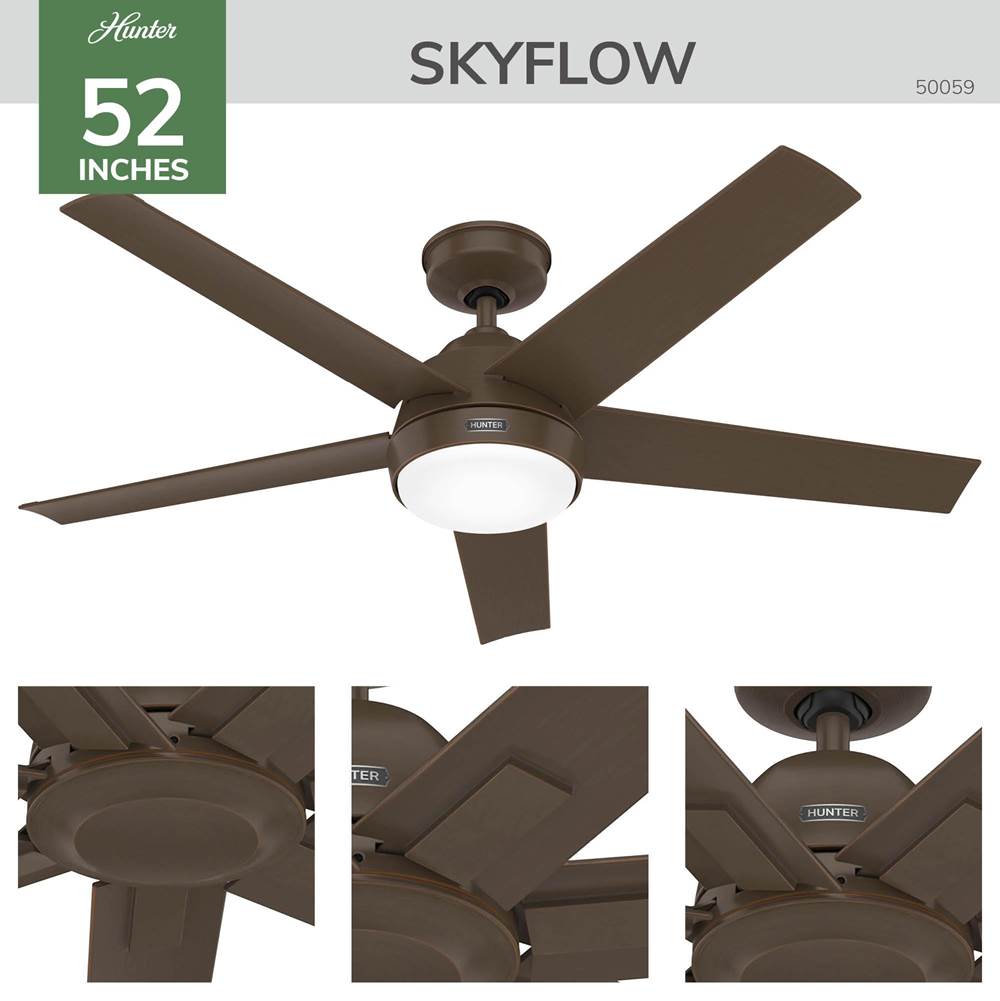 Hunter 50059 Matte Bronze 52 In Skyflow - Matte Bronze Image 6