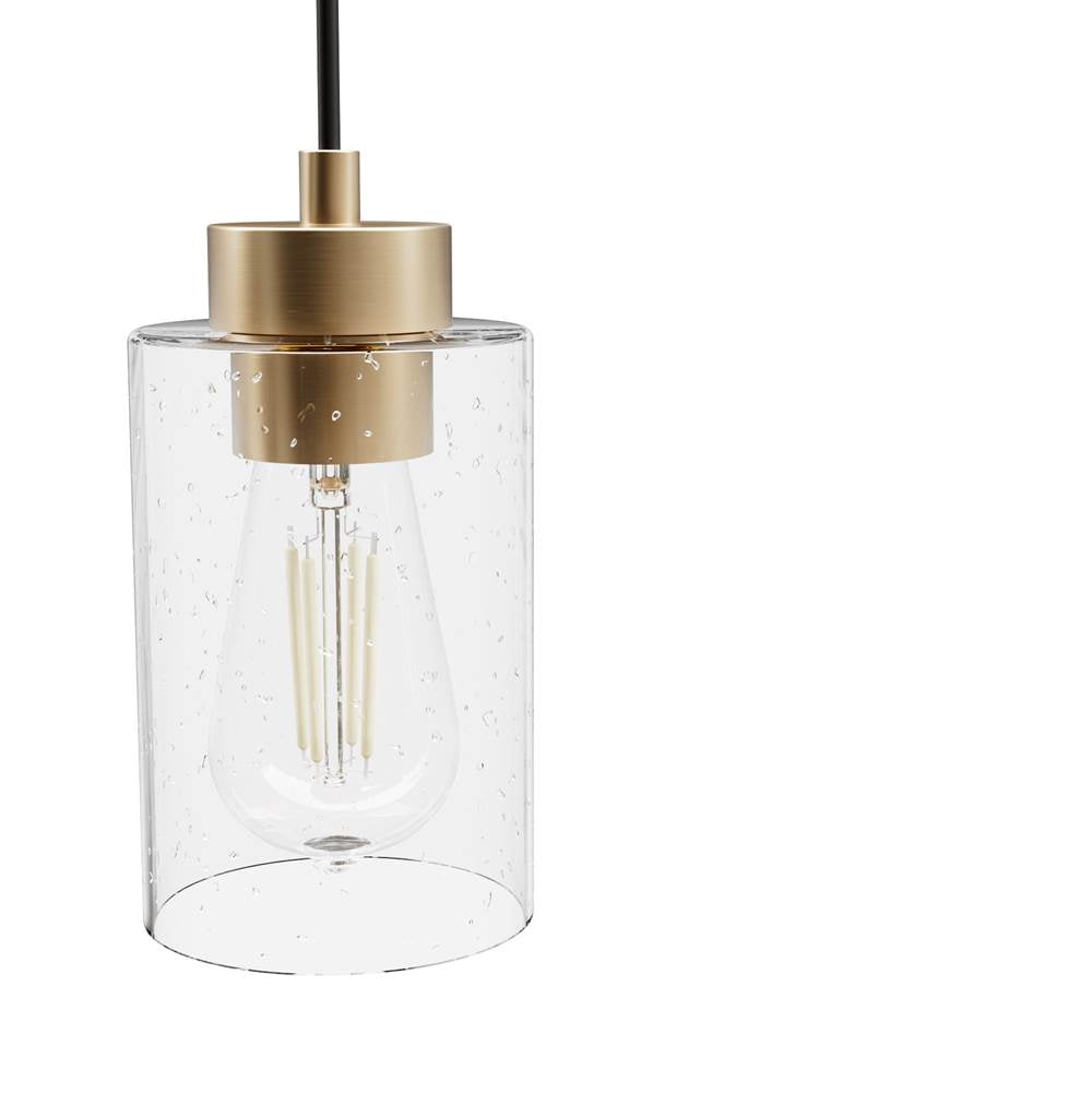 Hunter Hartland Alturas Gold With Seeded Glass 3 Light Cluster Ceiling Light Fixture