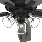 Hunter Dondra 60 Inch Dondra Matte Black Ceiling Fan With Led Light Kit And Pull Chain