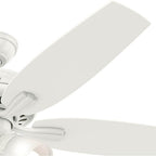 Hunter 53316 Fresh White 52'' Newsome-fresh White-3 Light Image 3