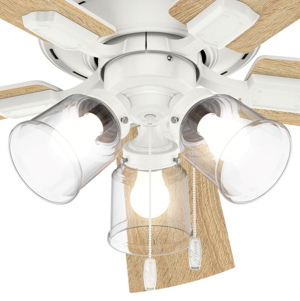 Hunter 54207 Fresh White 52'' Crestfield Lp-fresh White Image 4