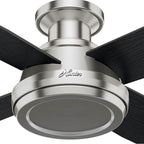 Hunter 59247 Brushed Nickel 52'' Dempsey Lowpro-brushed Nickel-no Light Image 5