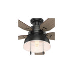 Hunter 59310 Matte Black 52'' Mill Valley Matte Black-lp Image 4